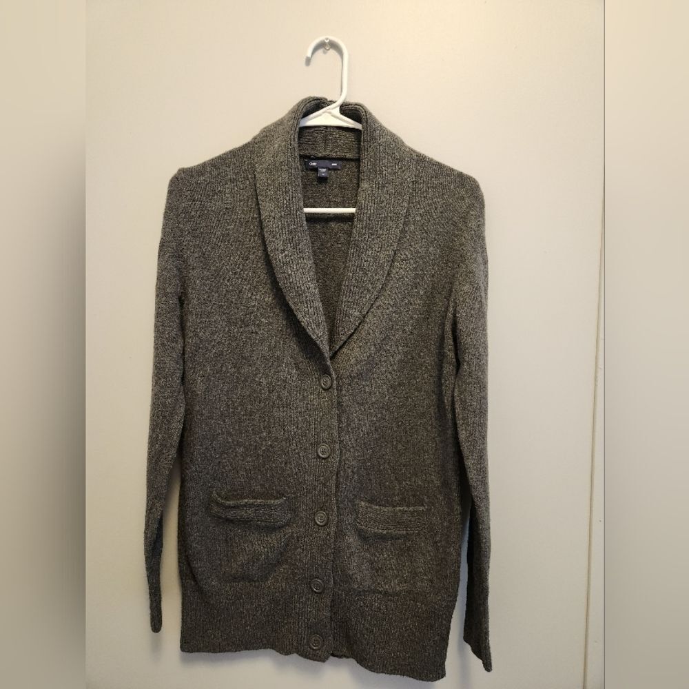 Gap Womens Gray Shawl Collar Cardigan Size M
